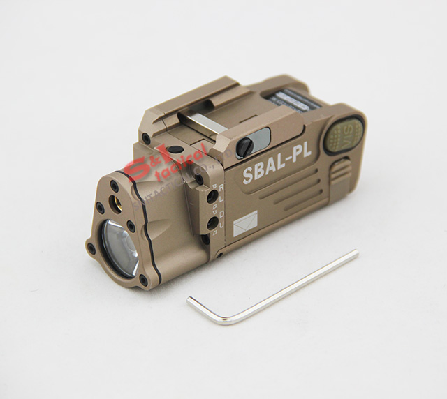 Tactical CNC Making SBAL-PL LED Weapon Light With Red Laser DE
